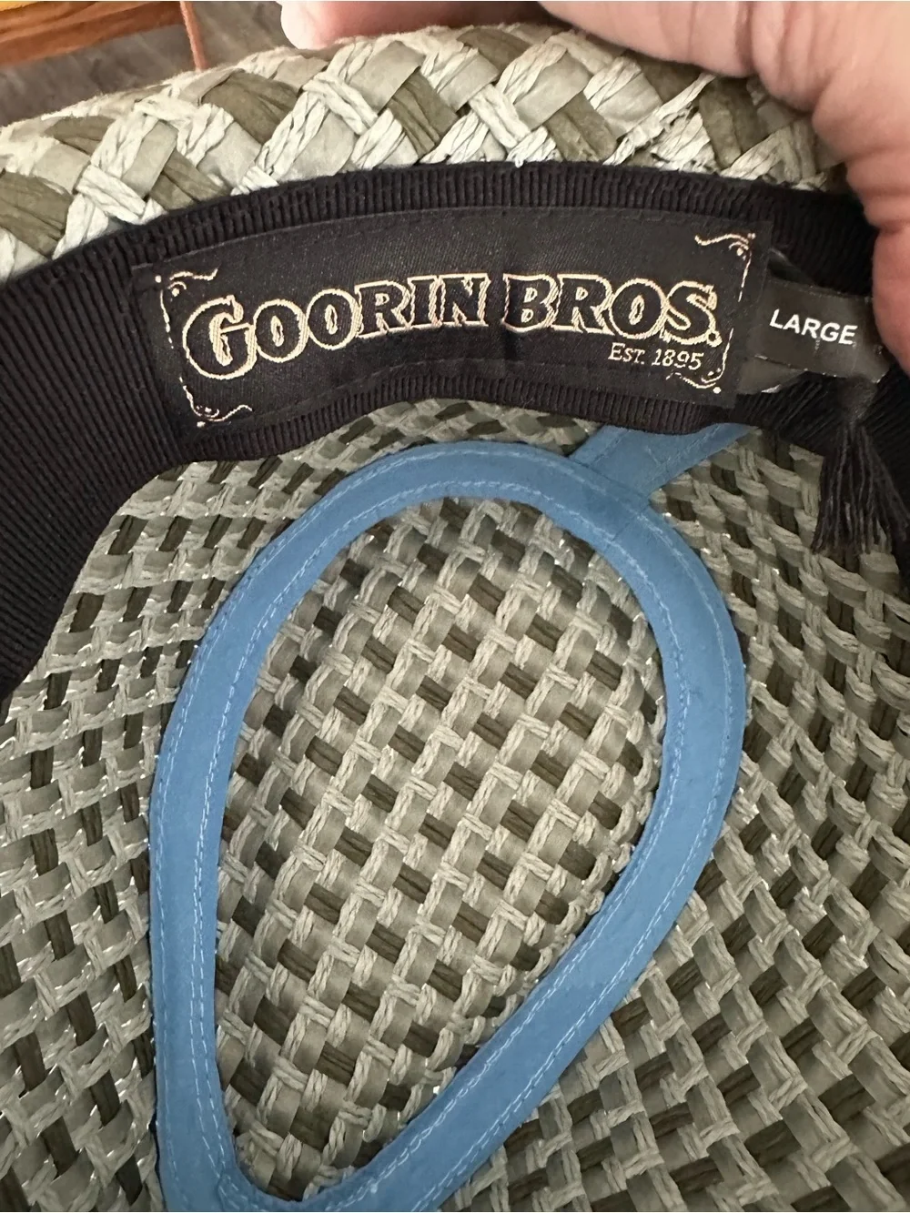 NWT Goorin Bros. Natural Straw Hat with Blue Trim